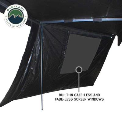 XD Nomadic 270 - Awning Wall 1 W/Black Out, Driver Side, Black Body, Black Trim W/Storage Bag Overland Vehicle Systems