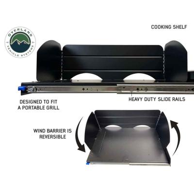Cargo Box Kitchen With Slide Out Sink, Cooking Shelve and Slide Out Work Station Overland Vehicle Systems