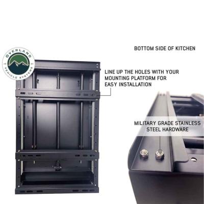 Cargo Box Kitchen With Slide Out Sink, Cooking Shelve and Slide Out Work Station Overland Vehicle Systems