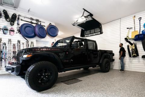 HOSS Storage Hardtop Hoist For Jeep 2018-Current Wrangler JL Black Bestop