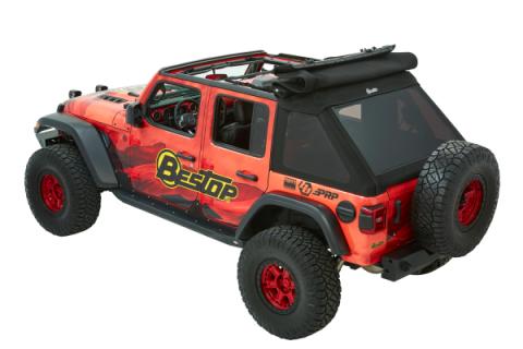 Trektop Ultra Slantback Soft Top For Jeep 2018-Current Wrangler JL 4 Door Black Bestop