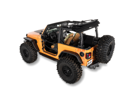 Jeep Wrangler Trektop Glide Slantback Soft Tops For Jeep 2018-Current Wrangler JL 2 Door Black Diamond Bestop