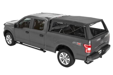 Supertop Truck Bed Cap 2 For Ford 2015-2024 F-150 5.5 Foot Black Diamond PVC Coated Sailcloth No Drill Bestop