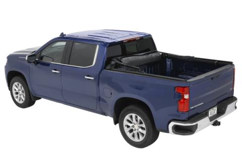Supertop Truck Bed Cap 2 For Chevy/GMC 2020-2024 Silverado/Sierra 2500/3500 HD 6.8 Foot Black Diamond PVC Coated Sailcloth No Drill Bestop