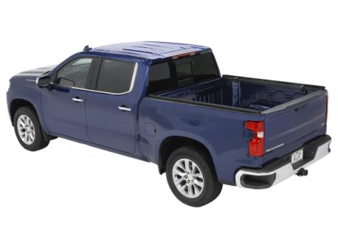 Supertop Truck Bed Cap 2 For Chevy/GMC 2020-2024 Silverado/Sierra 2500/3500 HD 6.8 Foot Black Diamond PVC Coated Sailcloth No Drill Bestop