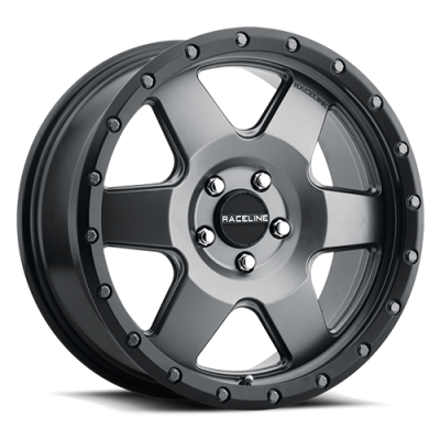 Aluminum Wheels 18x8 Boost 946G Satin Gunmetal Gray 6 Spoke 35 Offset 5 on 110 Bolt Pattern 72.62 Bore Raceline