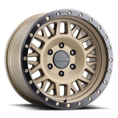 Aluminum Wheels 16x8 Ryno 951BZ Textured Bronze Gold 0 Offset 5 on 114.3 Bolt Pattern 72.62 Bore Raceline