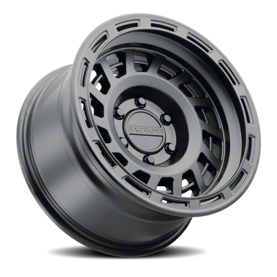 Aluminum Wheels 17x8.5 Halo 957B Satin Black 0 Offset 5 on 127 Bolt Pattern 78.1 Bore Raceline