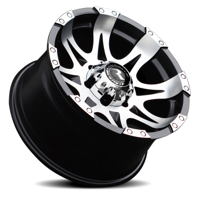 Aluminum Wheels 16x8 Raptor 982 Machined Face Black 0 Offset 6 on 139.7 Bolt Pattern 108 Bore Raceline