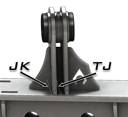 Jeep TJ Weld On UCA Brackets For Low Pro Front Truss Daystar Bushings 1/2 Inch Bolt Size Artec Industries