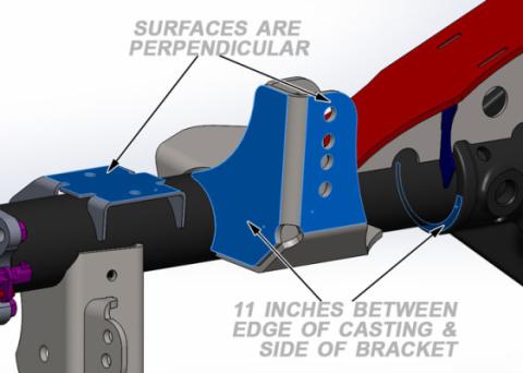 JK Rear Tracbar Bracket 3.5 Inch Diameter Artec Industries