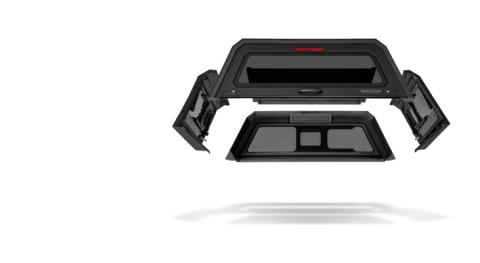 Tacoma Truck Bed Cap SmartCapEVOa Adventure Matte Black For 24-Present Toyota Tacoma 6 Foot Standard Bed RSI SmartCap