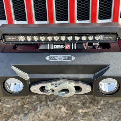 Mid Front Bumper With Winch Plate For 18-25 Jeep Wrangler JL 2-4 Door 20-25 Gladiator Rock Slide Engineering