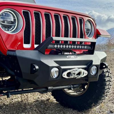 Shorty Front Bumper With Winch Plate For 18-25 Jeep Wrangler JL 2-4 Door 20-25 Gladiator Rock Slide Engineering