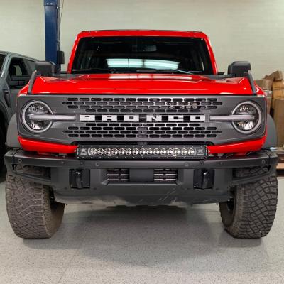 Bronco Steel Front Bumper 30In Center Light Mounting Bracket Kit Grimm Offroad