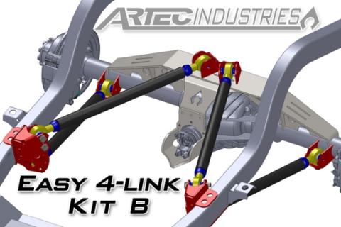 Easy 4 Link Kit B No Tube 7/8 Inch and 1.25 Inch Rod Ends Artec Industries