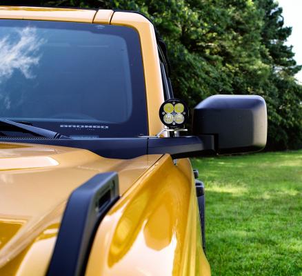 A-Pillar LED Light Mount For 2021 Ford Bronco Bare Steel Motobilt