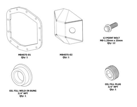 DIY Rubicon Front DIFF Cover M210 for Jeep JL and JT Motobilt