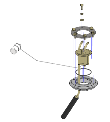 Aluminum Fuel Sending Unit Mount for Jeep CJ Motobilt