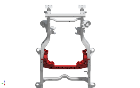 4 Link Front Suspension Brackets With Transmission Crossmember For 07-11 Jeep JKU Bare Steel Motobilt