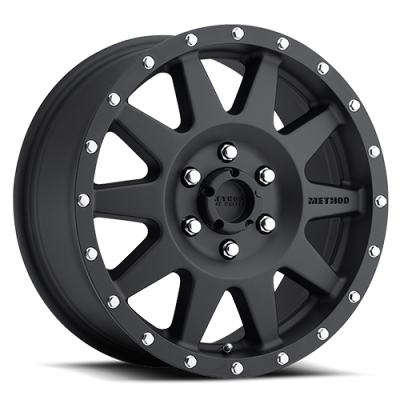 Aluminum Wheels 20x9 The Standard MR301 Bolt Pattern 6 On 135 Offset 18 Lip Size 1.85 Matte Black MB Method