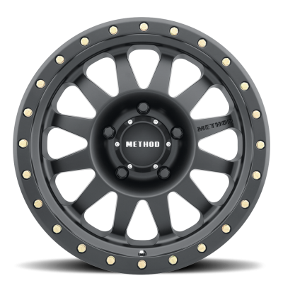 Aluminum Wheels 15x10 Double Standard MR304 Bolt Pattern 5 On 114.3 Offset -50 Lip Size 5.43 Matte Black MB Method