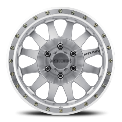 Aluminum Wheels 18x9 Double Standard MR304 Bolt Pattern 6 On 139.7 Offset -12 Lip Size 3.86 Machined SL Clear Coat Method