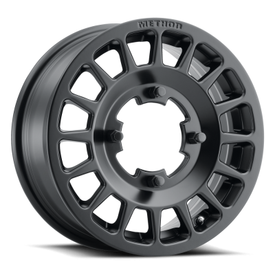 Aluminum Wheels 14x6 MR407 Bead Grip UTV Bolt Pattern 4 On 156 Offset 38 Lip Size 0 Matte Black MB Method