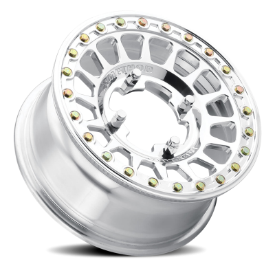 Aluminum Wheels 15x10 MR413 Beadlock UTV Bolt Pattern 5 On 114.3 Offset 0 Lip Size 3.31 Polished Method
