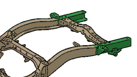 Rear Frame Rail Kit For 95-04 Toyota Tacoma Passenger Side Rust Buster Frameworks