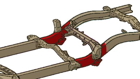 Mid Frame Repair Kit w/ Leaf Spring Mount For 1995-2004 Toyota Tacoma Double Cab Passenger Side Rust Buster Frameworks