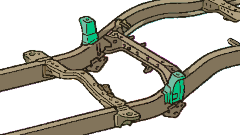 Double Cab Front Bed Mount For 1995-2004 Toyota Tacoma Rust Buster Frameworks