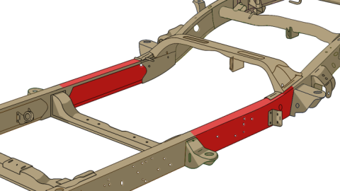 Center Rear Frame Repair Kit For 99-06 Chevy and GMC Trucks Driver Side Rust Buster Frameworks
