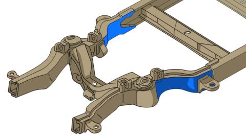 Front Frame Repair Kit For 88-98 Chevy/GMC K1500/2500 Ext Cab Passenger Side Rust Buster Frameworks