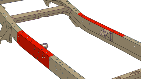 Center Rear Frame Repair Kit For 1973-1987 Chevy K10/K20 Passenger Side Rust Buster Frameworks