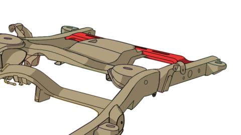 Rear Spare Tire Crossmember For Avalanche/Suburban/Yukon Rust Buster Frameworks