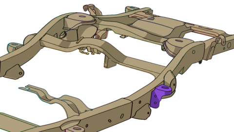 Center Rear Body Frame Mount For Avalanche/Suburban/Yukon Rust Buster Frameworks