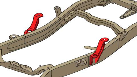 Cab and Bed Mount For 94-04 Chevy S10/GMC Sonoma Driver Side Rust Buster Frameworks