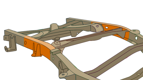 Rear Over Axle Frame Section Passenger Side For 2000-2006 Toyota Tundra Rust Buster Frameworks