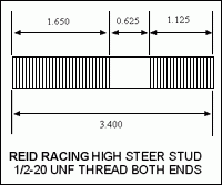 Dana 60 ARP High Steer Stud Single Artec Industries