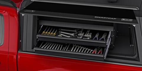 Truck Bed Drawer Drawer-Bin Mid-Size EVO and EVOc Applications 5 Foot or 6 Foot Bed Left Side Mount SmartCap(R) ‚Дц–о—Ь‚Дм–ж‚Дм—о Fits all mid-size EVO Series Caps
