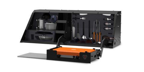 Kitchen-Bin 20-24 Jeep Gladiator 5' EVO EVOa and EVOc Applications 5.5/6.5 Foot Bed Right Side Mount SmartCap Fits all Jeep Gladiator EVO Series Caps