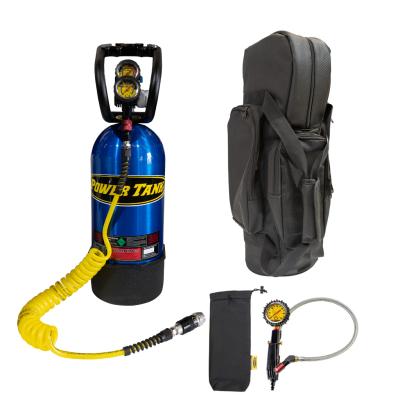 CO2 Tank 10 Lb Track Pack Package B System 250 PSI Candy Blue Power Tank