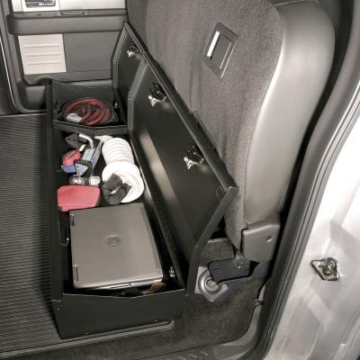 Rear Underseat Lockbox - 09-14 F-150 w/ Crew Cab w/o Subwoofer Black Tuffy Security Products