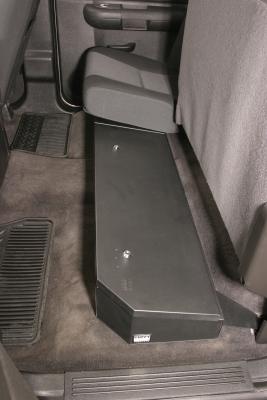 Rear Underseat Lockbox - 07-19 Silverado/Sierra 1500 19 Old Body Style} / 07-19 2500HD/3500HD w/ Crew Cab Full Length Black Tuffy Security Products