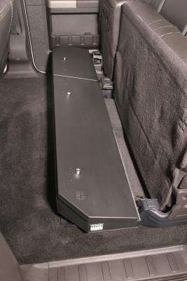 Rear Underseat Lockbox - 03-16 F-250/350/450/550 Super Duty w/ Crew Cab Requires Removal of Factory Underseat Trays/Boxes Black Tuffy Security Products