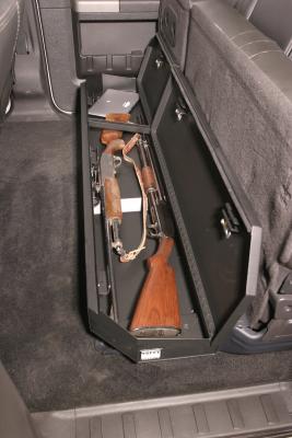 Rear Underseat Lockbox - 03-16 F-250/350/450/550 Super Duty w/ Crew Cab Requires Removal of Factory Underseat Trays/Boxes Black Tuffy Security Products