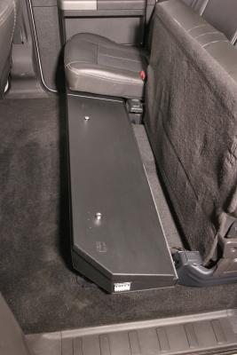 Rear Underseat Lockbox - 03-16 F-250/350/450/550 Super Duty w/ Crew Cab Requires Removal of Factory Underseat Trays/Boxes Black Tuffy Security Products