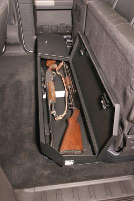 Rear Underseat Lockbox - 03-16 F-250/350/450/550 Super Duty w/ Crew Cab Requires Removal of Factory Underseat Trays/Boxes Black Tuffy Security Products