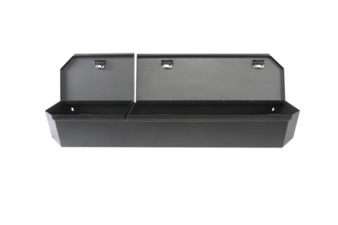 Rear Underseat Lockbox 15-22 F-150 17-22 F-250/350/450 Super Duty w/ Crew Cab w/o Floor Mounted Subwoofer Full Length Black Tuffy Security Products